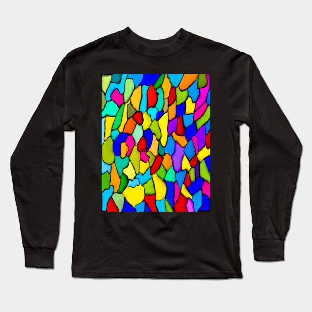 Stained Glass Long Sleeve T-Shirt by Sarah Curtiss